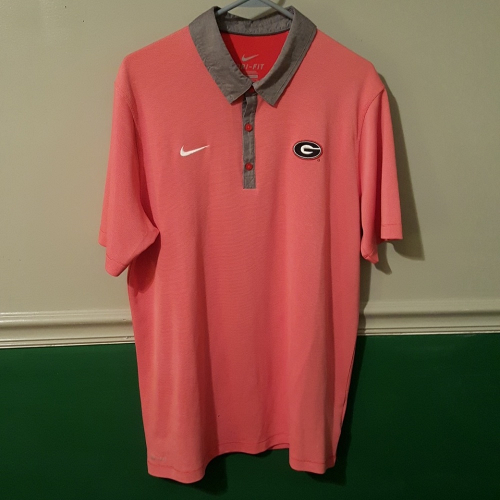 Nike Georgia Bulldogs Dri-Fit Red Polo Shirt